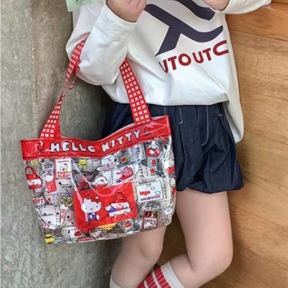 Hello Kitty Vibrant Red and White Tote - Picture 4 of 4